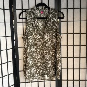 Vince Camilo Floral Olive Tank